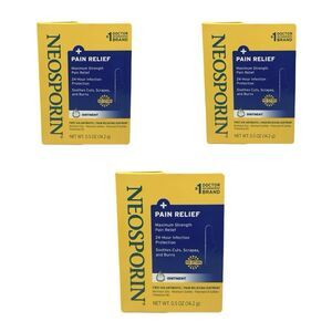 Neosporin Max. Strength Pain Relief Dual Action Antibiotic Ointment - Set of 3